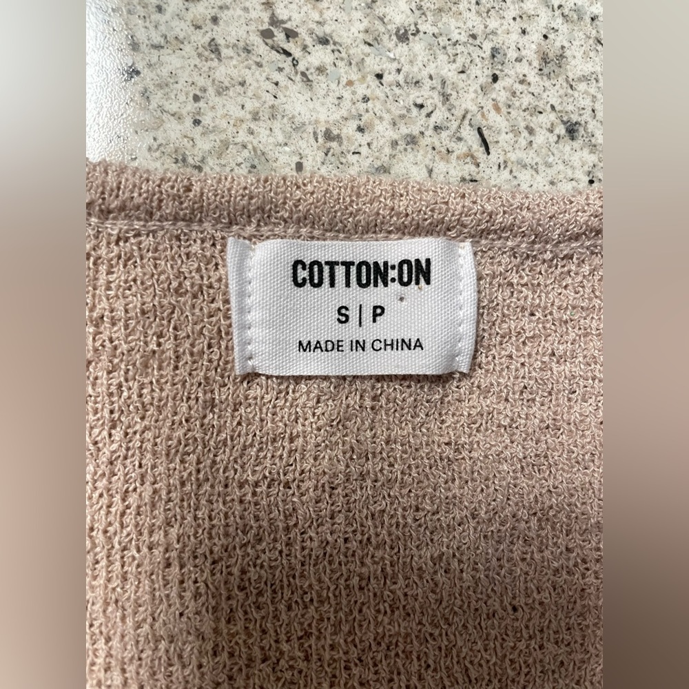 Cotton On Women’s Snap On Crop Sweater in Beige -Sz S - Picture 7 of 10